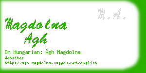 magdolna agh business card