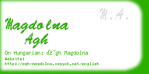 magdolna agh business card